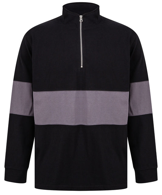 Panelled ¼ zip